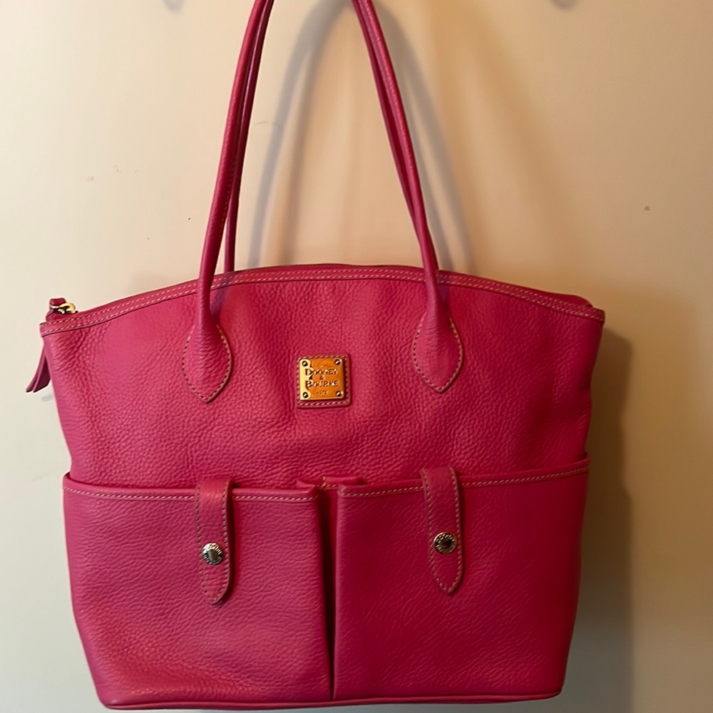 Dooney & Bourke Barbie Pink Pebble Tote with mini pouch & keyfab